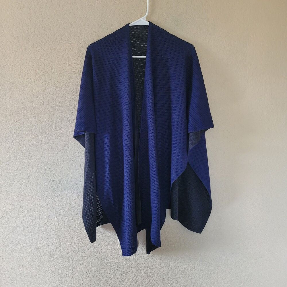 Lululemon Mandala Reversible Knitted Cape Shawl Wrap One Size Cashmere Blend